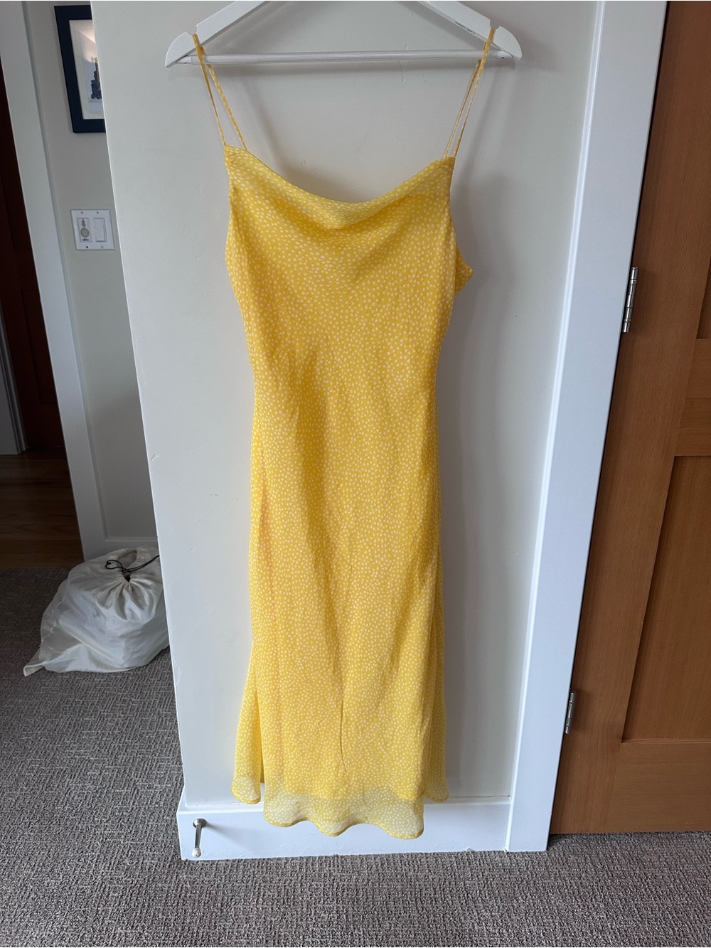 Urban Outfitters Yellow Spaghetti-Strap Slip Dress